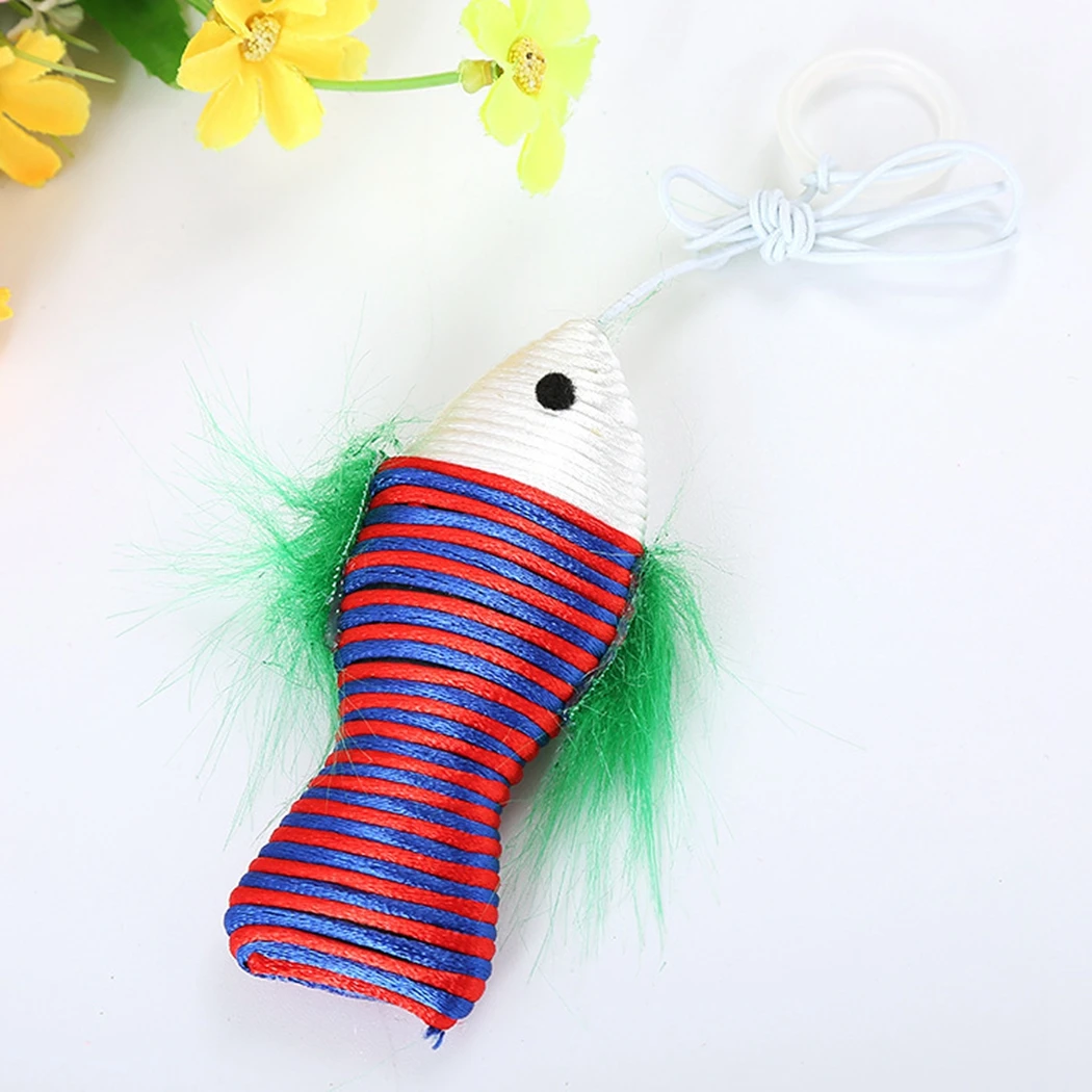 Забавная игрушка для кошек забавное интерактивное подвесное кольцо в форме рыбы