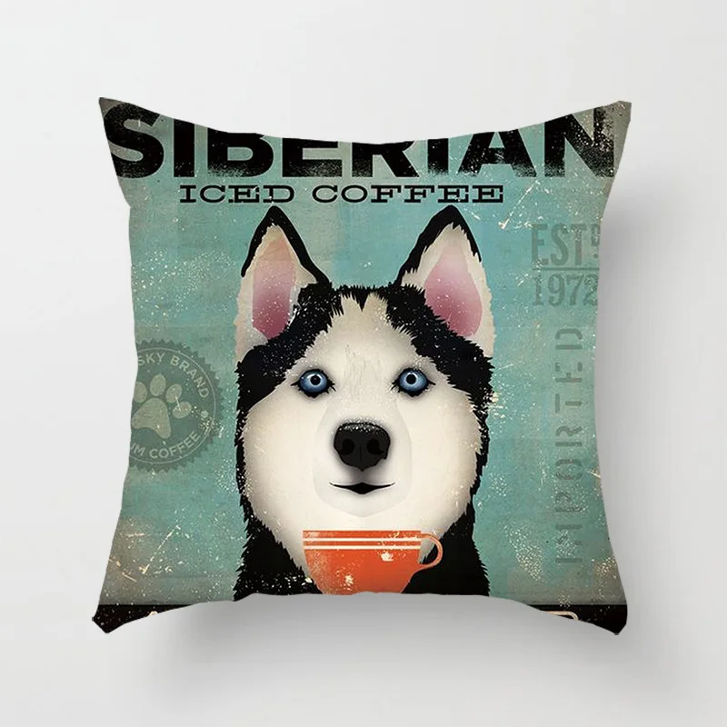 Новый комплект постельного белья с собакой в стиле ретро литературный подушки Hug