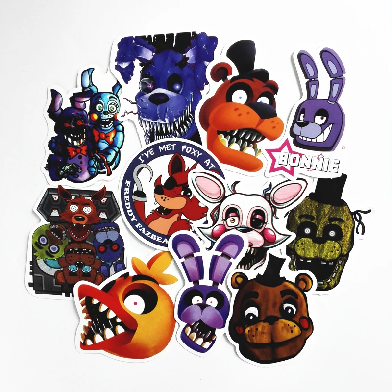 22 шт./лот, милая наклейка Five Nights At Freddy для автомобиля, ноутбука, велосипеда, ноутбука, скейтборда, водонепроницаемая наклейка, s Toy sticker s