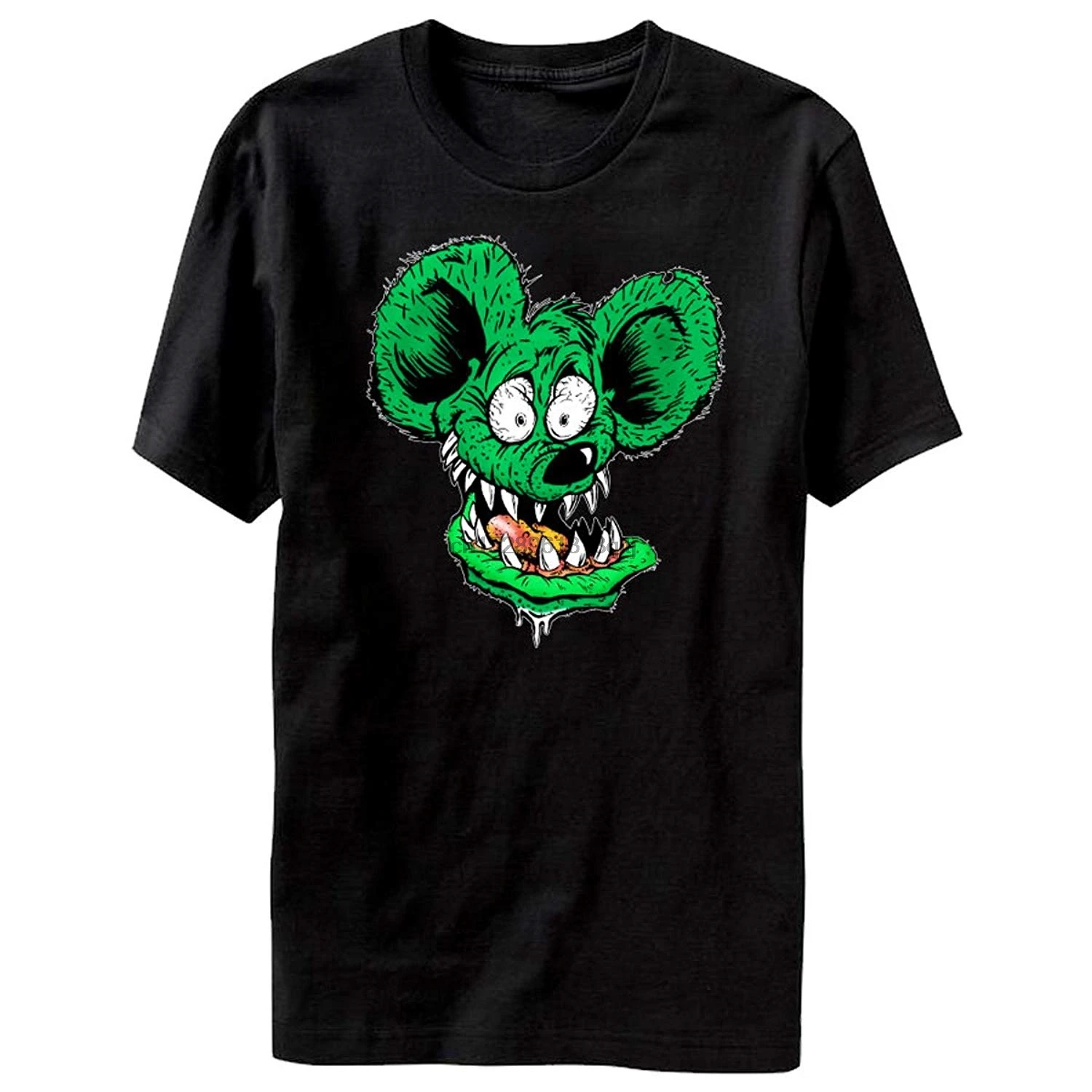 Черная Мужская футболка Rat Fink Big DAD Ed Roth Face |