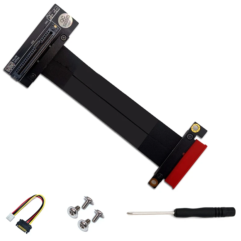 SFF-8639 U.2 to PCI-E 3.0 4X Ribbon Extender Cable PCI Express Extension 32G/Bps for NVME SSD | Компьютеры и офис