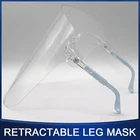 Защитная маска для лица с очками, многоразовая защита от запотевания, защита от слюны, для кухни