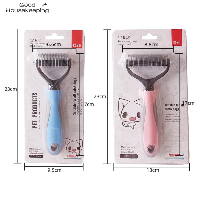 Pets Fur Knot Cutter Dog Grooming Shedding Tools Pet Cat Hair Removal Comb Brush Double sided Products Suppliers | Дом и сад