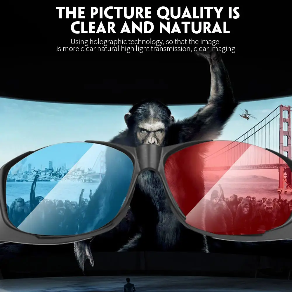 2 шт. новые модные Универсальные 3d очки красного и синего цвета пластиковые для