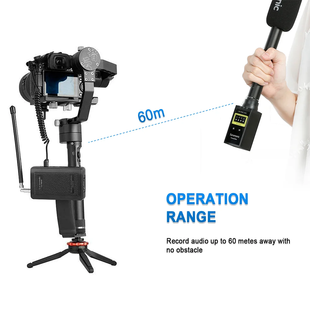 Беспроводная петличная микрофонная система передатчиков и приемников Saramonic SR