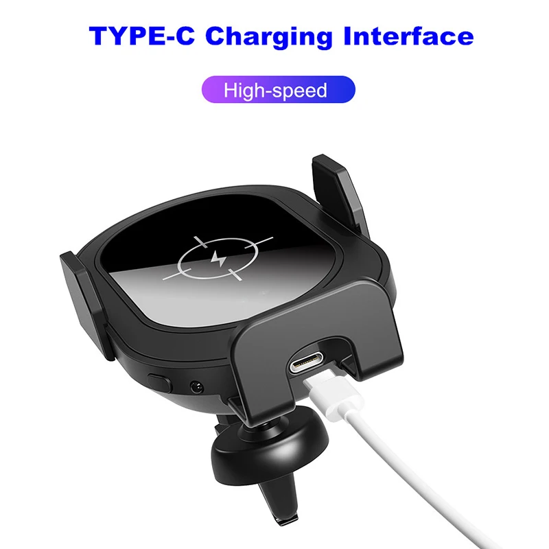 HKHUIBANG 10W wireless charger for iPhone /Samsaung type-c car phone holder charging Intelligent Infrared | Мобильные телефоны и