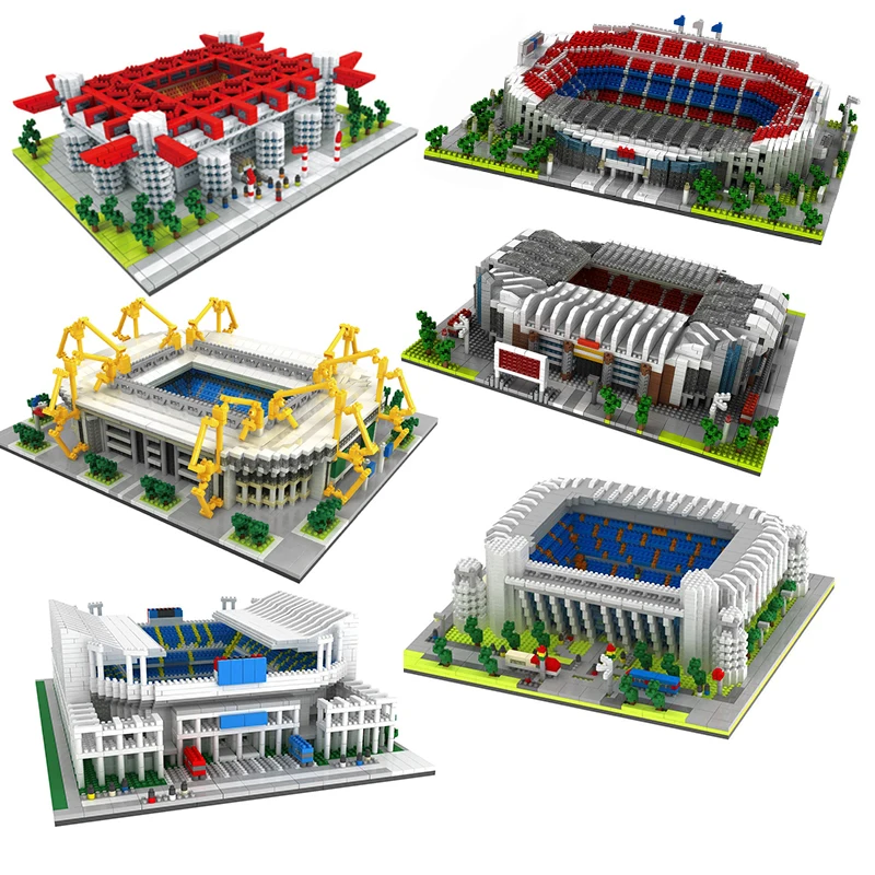 Фото Набор строительных блоков для игры в футбол стадиона поля спортзала гимназии |