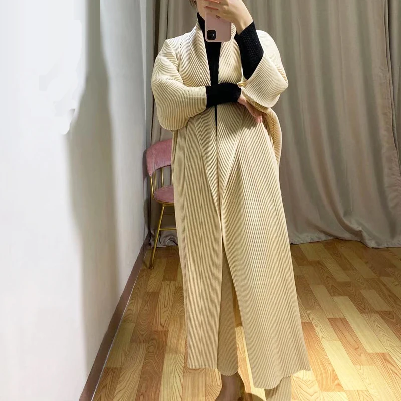 Changpleat весна и осень толстый Женский Тренч miyak плиссированные модные классические