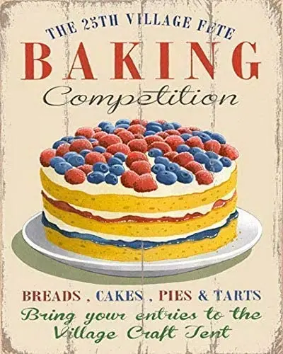 Постер для конкурса выпечки Забавный художественный декор винтажные