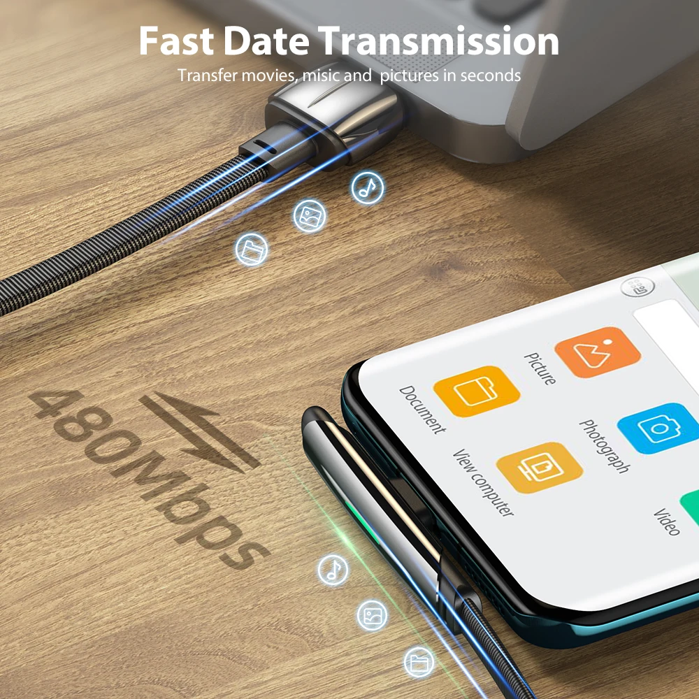 Elough 6A 66W USB Type C Cable For Huawei P40 Mate 40 30 Pro Fast Charger USB-C Date Wire Cord Xiaomi Mi 10 Samsung | Мобильные
