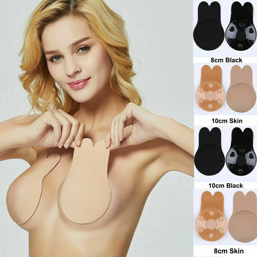 

Stealth Breast Pad Tape Invisible Breast Bra Rabbit Ears Breast Lifting Patch Adhesive Nipple Cover Tape Dress Accessories