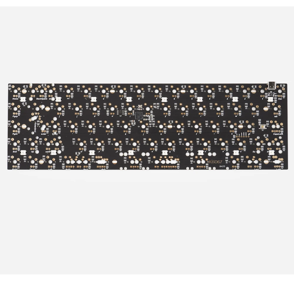 KBDFANS KBD67 PCB паяльная печатная плата 68 клавиш механическая клавиатура QMK