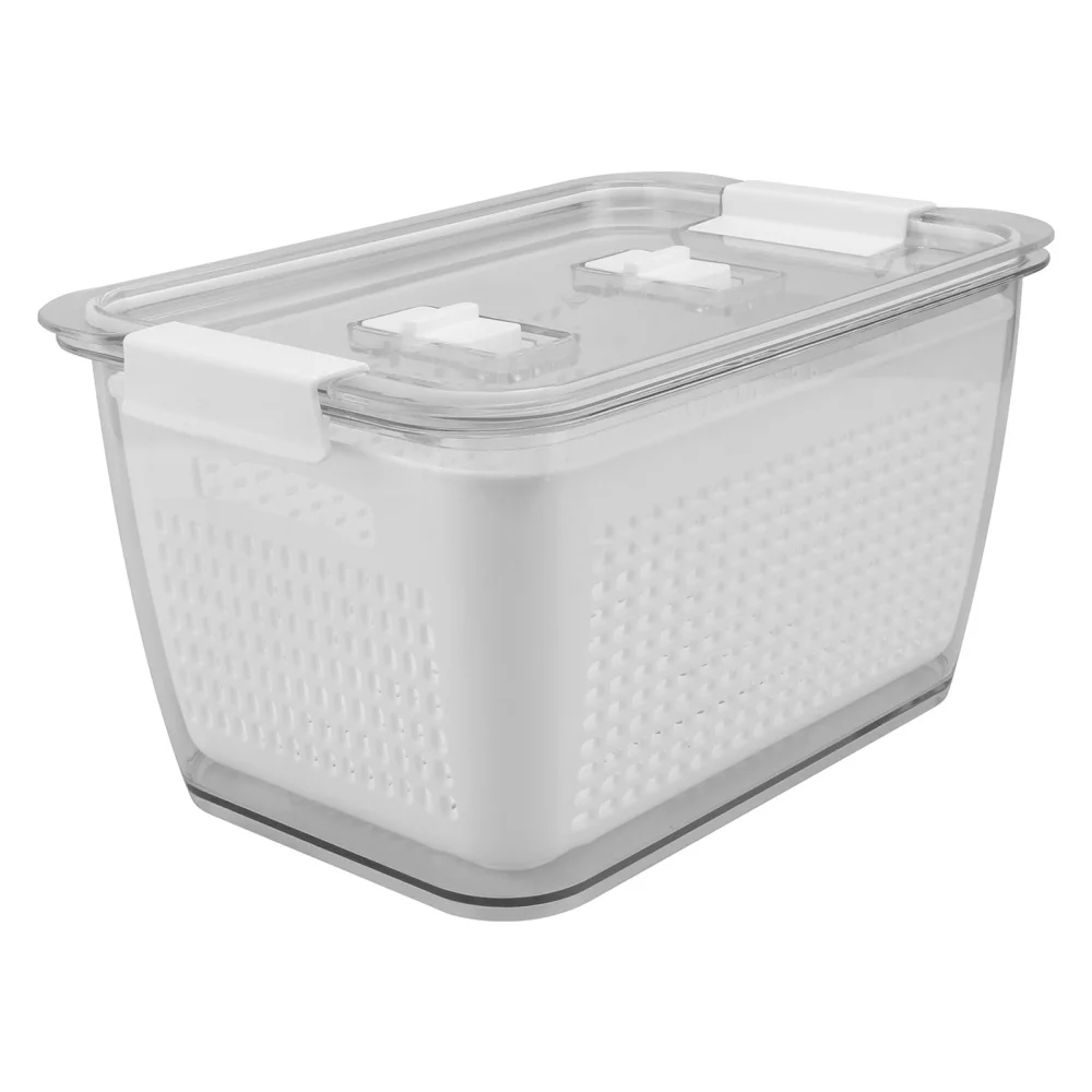 

1pc Kitchen Food Storage Box Fruit Vegetable Preservation Box Food Drainage Box