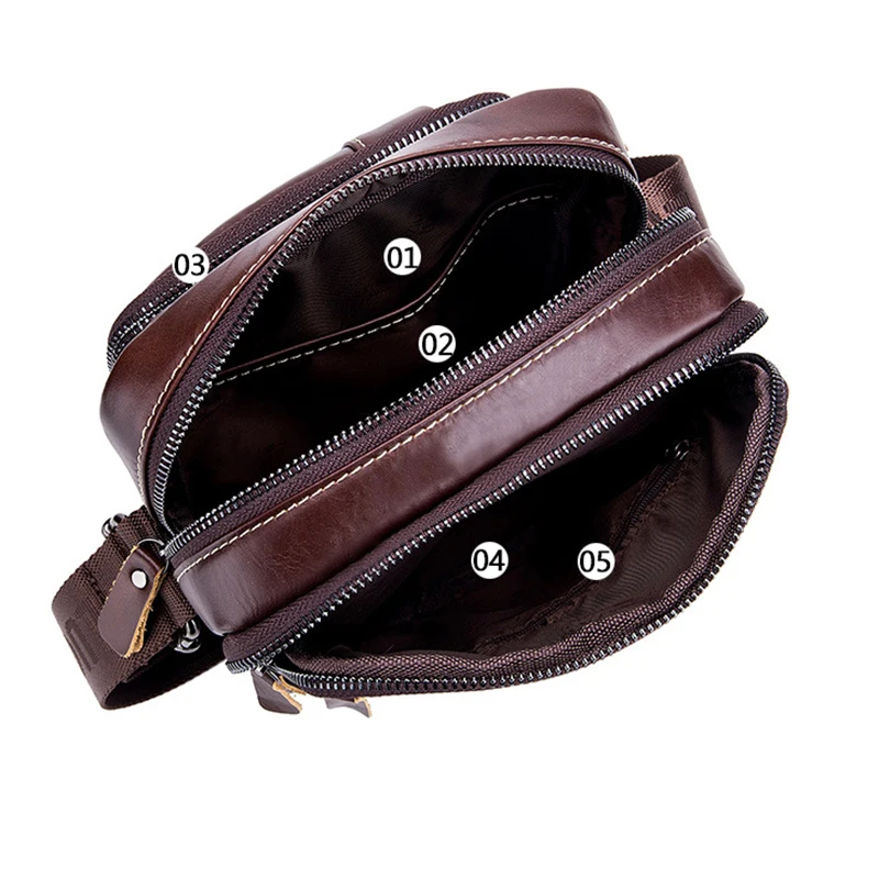 Сумка на плечо мужская из натуральной воловьей кожи маленький мессенджер