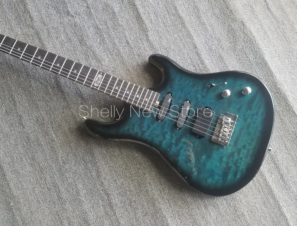 Shelly магазин Фабрика Пользовательские синий musicman Luke 3 звукосниматели Блокировка тюнер 9 В батарея электрогитара Музыкальные инструменты магазин