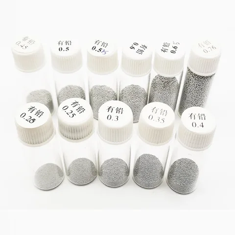 25 К/бутылка, шарики для припоя BGA со свинцом для пайки микросхем, шарик для реболлинга Sn63Pb37, оловянный материал, 0,2-0,76 мм, аксессуары для пайки