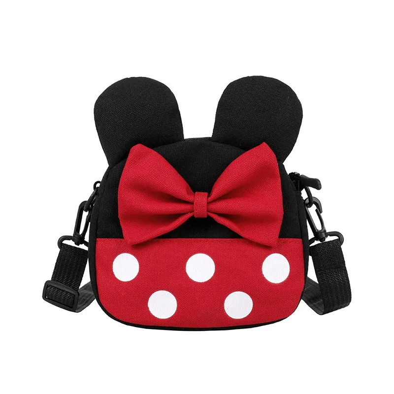 Disney-Mini mochila de Mickey Mouse y Minnie para niños, Bolso pequeño kawaii para niñas