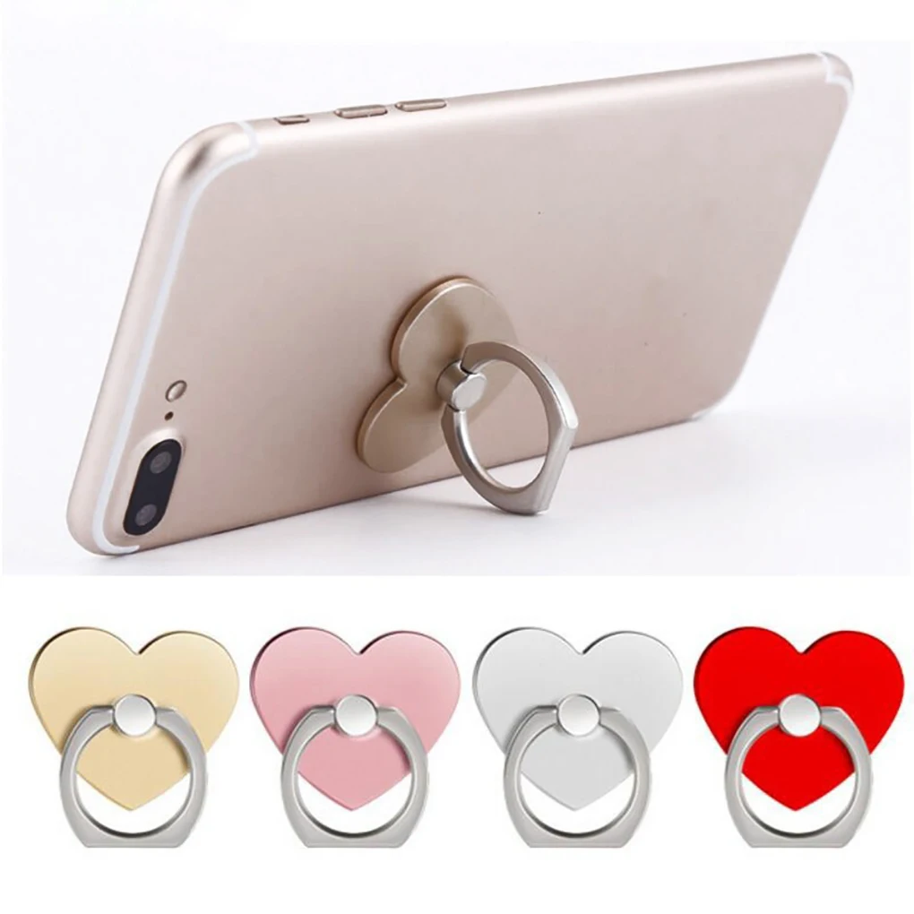 

Heart Phone Ring Holder Ring Stand 360 Degree Rotation Reusable Phone Grip Kickstand Grip Mount For Iphone