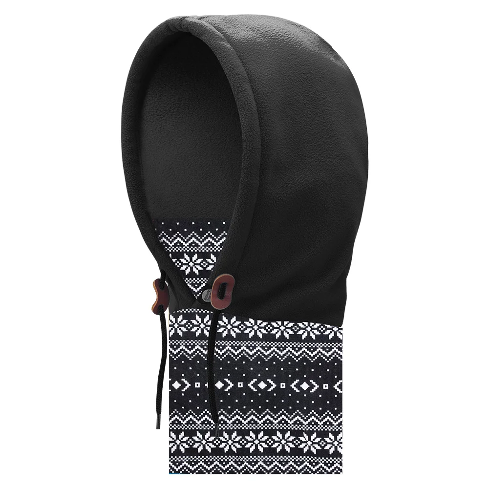 Black Snow AONIJIE E802, мужская, женская, взрослая, двухслойная, зимняя, термальная, флисовая, Балаклава, покрытие для лица, лыжная шапка, маска, шарф для бега, велоспорта - Цвет: Black Snow