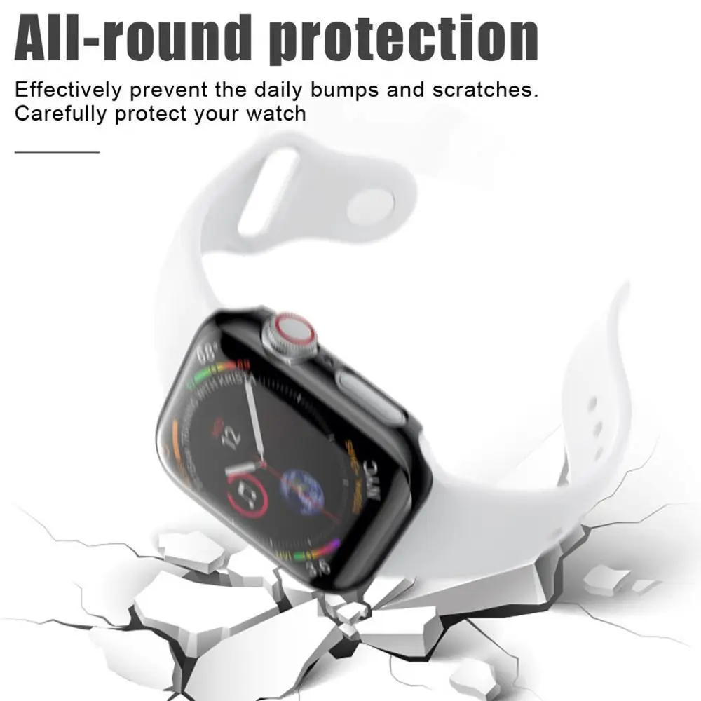 Ультратонкое покрытие чехлы Защитный бампер, чехол КРЫШКА ДЛЯ IWatch 5 40 мм 44 мм Смарт часы защитные аксессуары для Apple#912