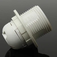 1pcs simple high quality screw es e27 m10 light bulb lamp holder pendant socket lampshade collar lighting accessories 2 colors