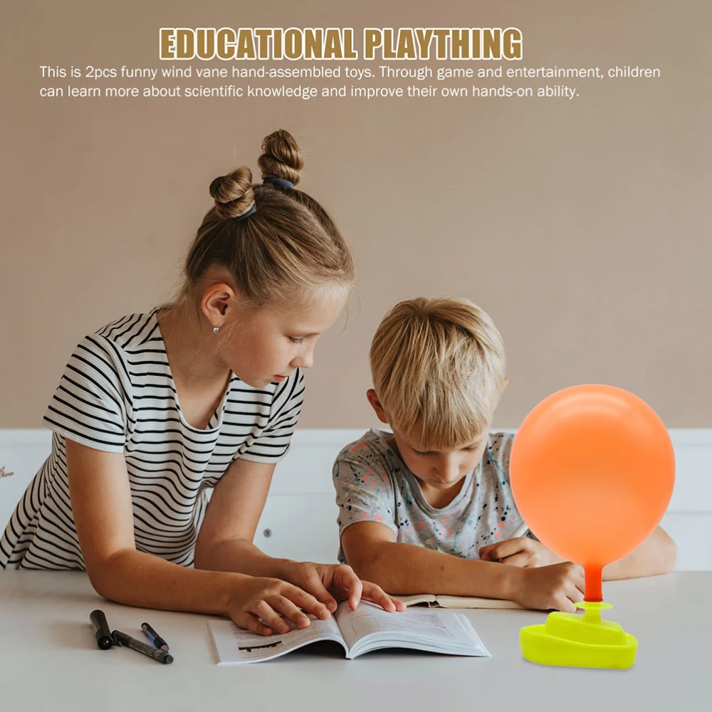 

1 Set of 4 Pcs DIY Balloon Recoil Boat DIY Experimental Device