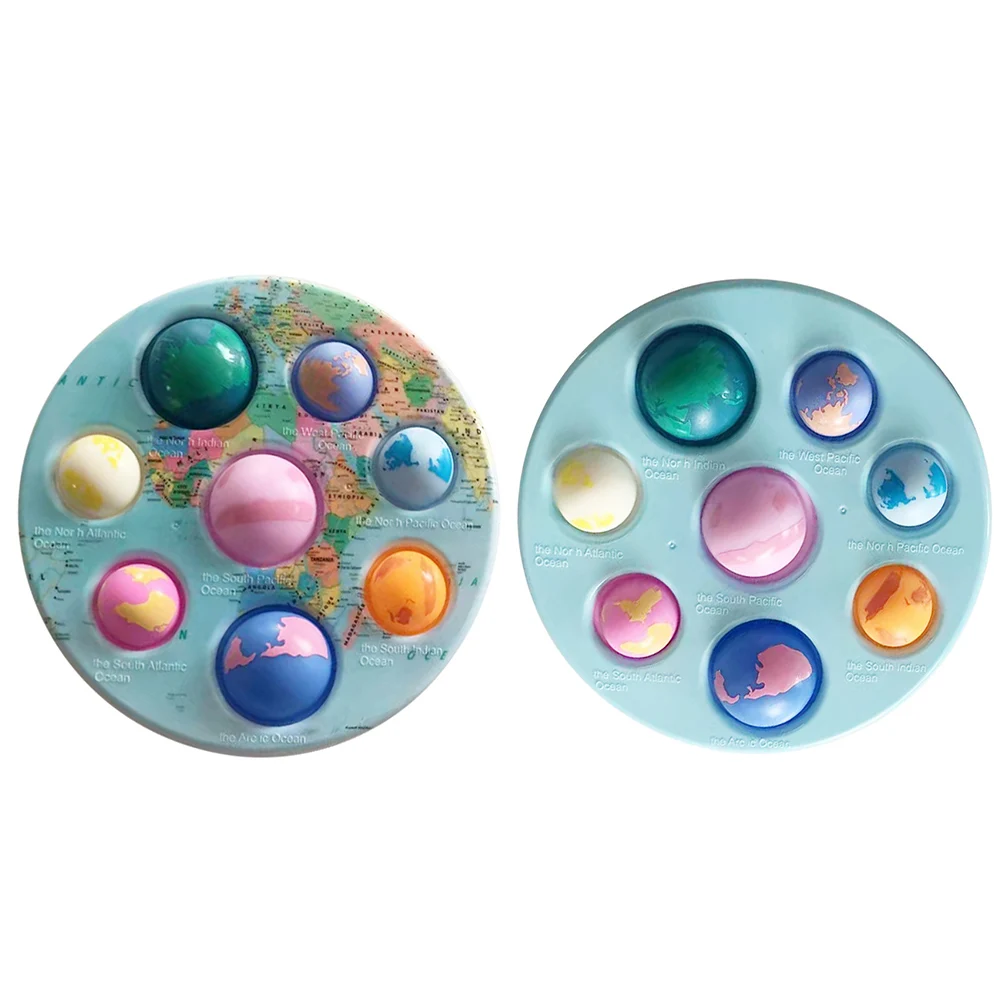 

Silicone Earth Push Bubble Fingertip Toys Anti-Stress Stress Reliever Squeeze Adult Kids Sensory Antistress Toys dropshipping