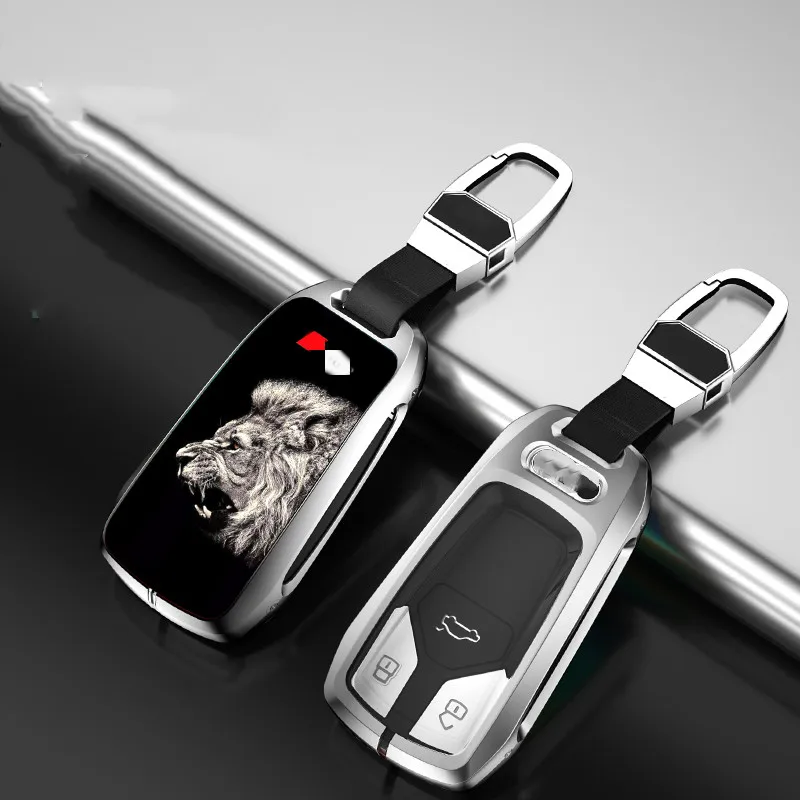 

Car Key Case Cover Key Bag For Audi a1 a3 8v a4 b9 a5 a6 c7 q3 q5 q7 tt Holder Shell Auto Keychain Protect Set Accessories