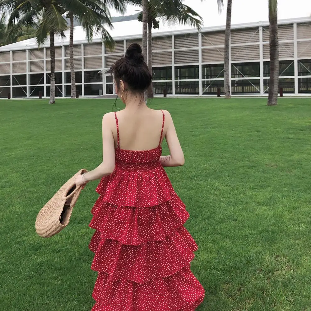 

NEW Women's dress floral medium length to calf belly beach style casual versatile comfortable spring, summer and Autumn