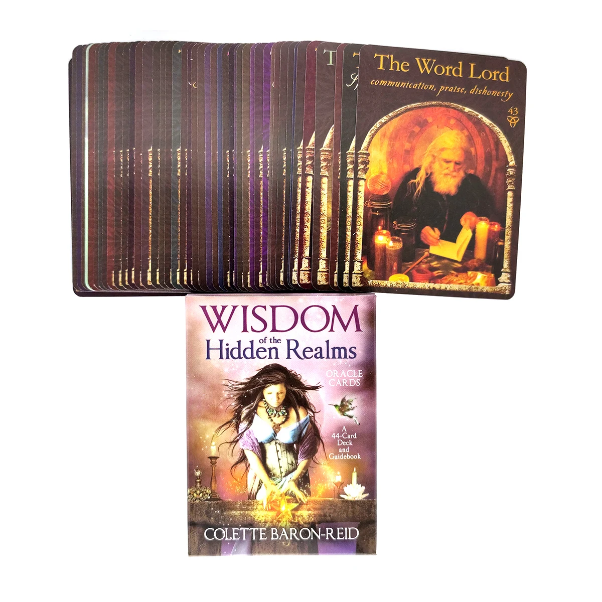 

Wisdom Of The Hidden Realms Oracle Card Tarot Cards And PDF Guidance Divination Deck Entertainment Parties Board Game 44 Pcs/Box