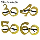 Chicinlife 1 шт. 30 40 50 60 лет очки на день рождения Юбилей для мужчин и женщин мужские фотообои реквизит
