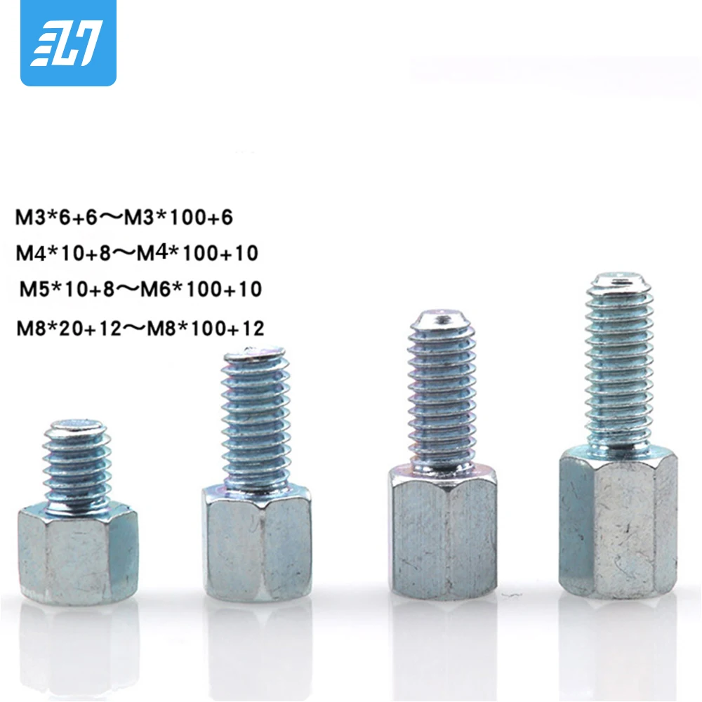 

M3 M4 M5 M6 M8 Zinc Plated Steel Hex Standoff Male to Female Spacer Mount