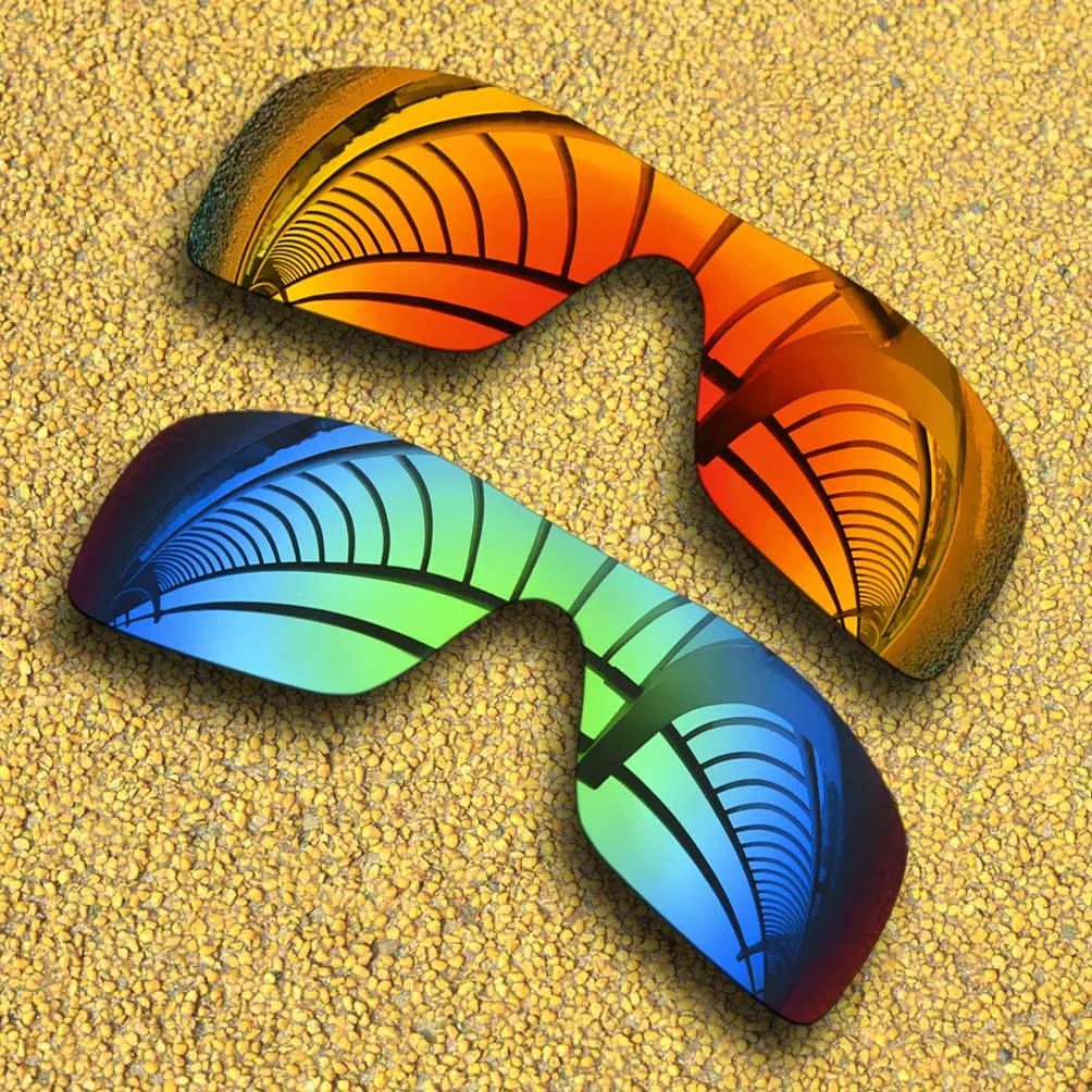 Оранжево-красные и зеленые поляризационные сменные линзы для оправы Batwolf 100% UVA UVB