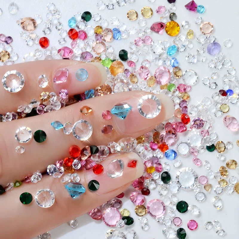 Красивые блестящие дизайн ногтей Стразы SS6 около 1440pcs 12 различных Цвета смолы ко