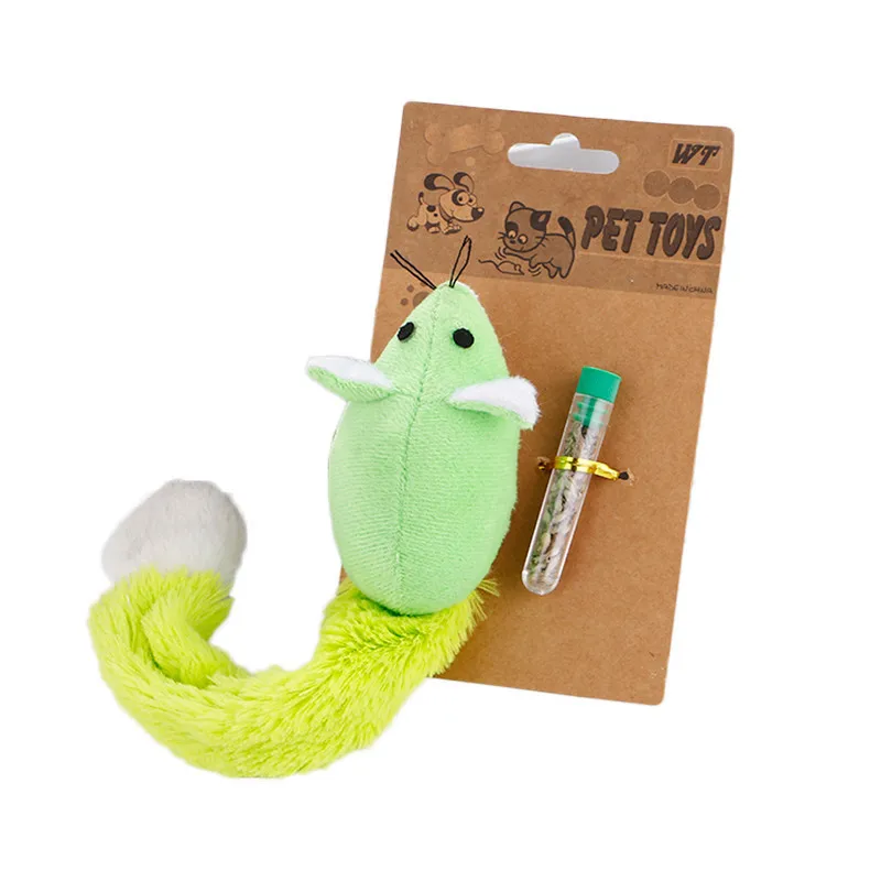 Интерактивная Жевательная плюшевая игрушка Catmint игрушечная с длинным хвостом и
