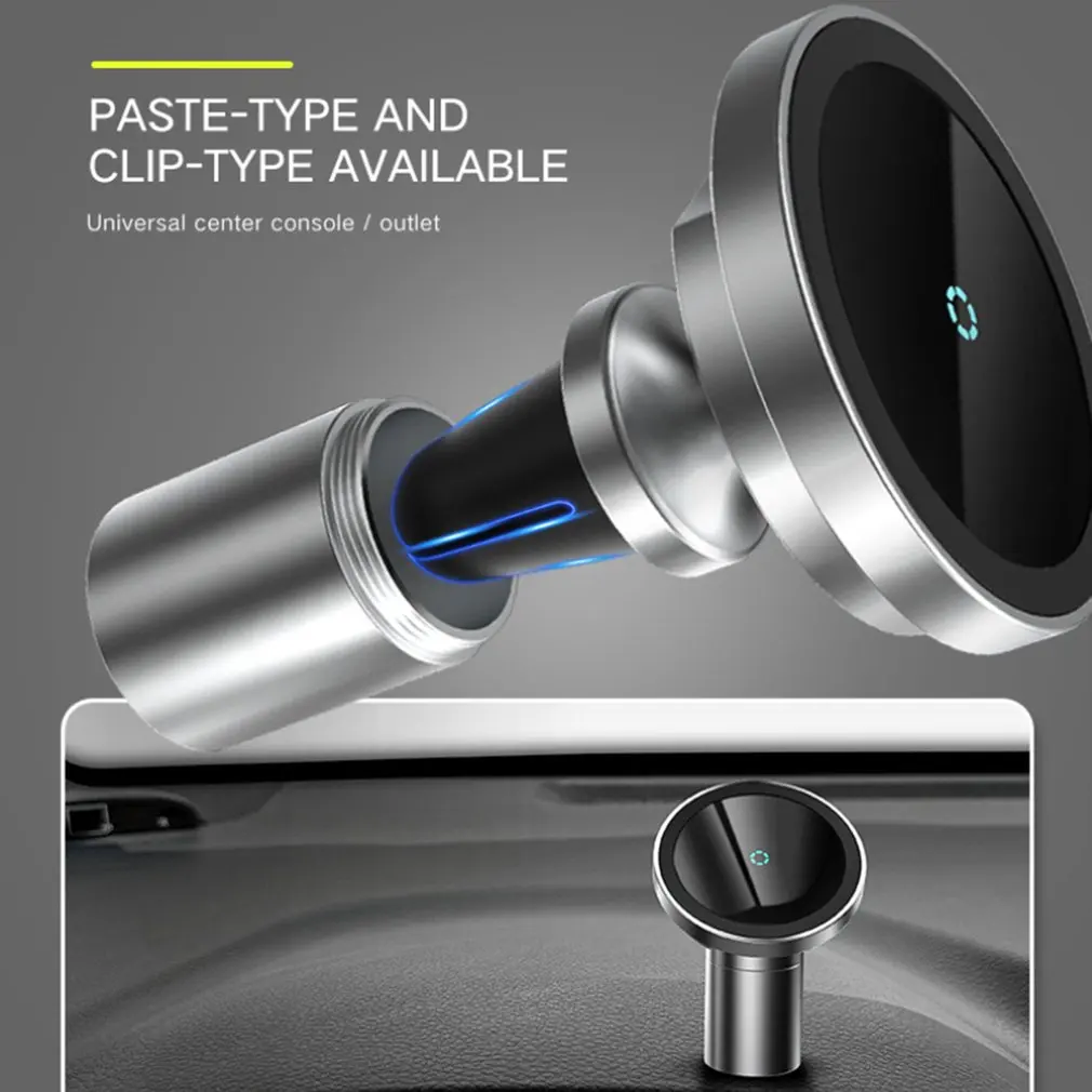 

15W Magnetic Vehicle Mounted Wireless Charging Bracket Cell Phone Holder Suitable For IPhone Car Wireless Charging Stand