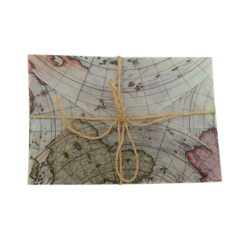 100 шт. серная бумага классическая Карта глобула конверт карточка для сообщений