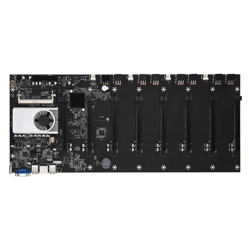 

1 Set BTC-T37 Miner Motherboard CPU Set Chipset 8 Graphics card Slot DDR3 Memory Integrated VGA Interface Low Power Consumption