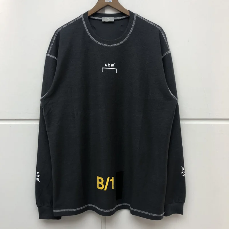 Новый 19SS Сезон весна осень Холодной стены ACW Мужская и женская футболка Свободная