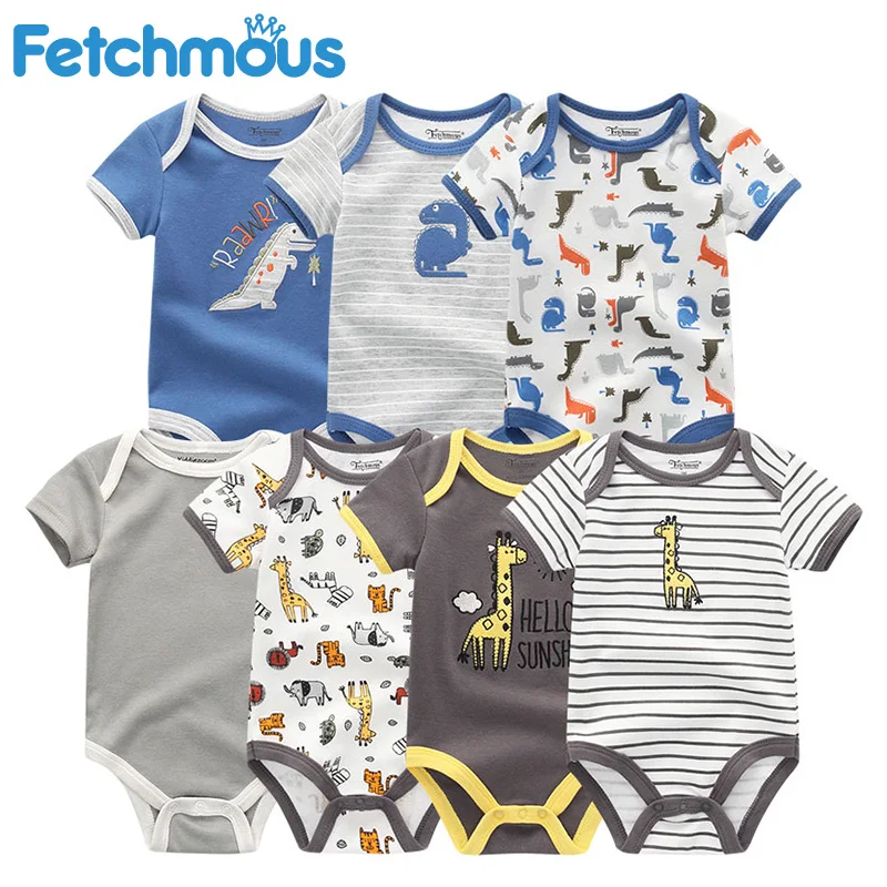 7 шт./лот детская одежда с персонажами из мультфильмов для мальчиков и девочек roupas