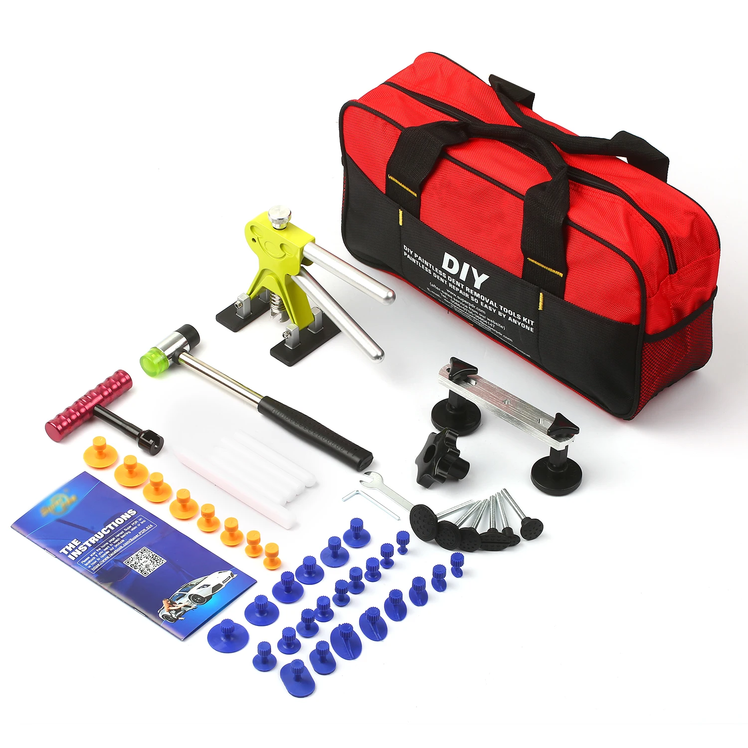 Безболезненный вмятин Съемник с молотком Т-бар мост съемник и 41 шт клей вкладки