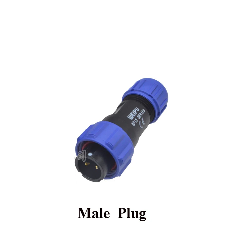Male Plug Разъем Weipu SP13 на возраст 2, 3, 4, 5, 6, 7, 9 Pin IP68 круговой комплект пара с разъемом «папа»+ розеточная часть соединителя SP1310P*/SP1312S - Цвет: Male Plug