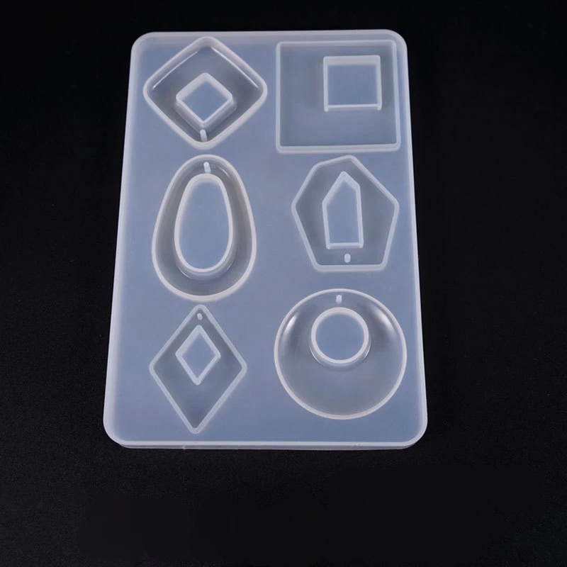 New 1PCS 6 Style Pendants Craft DIY Transparent UV Resin Liquid Silicone Combination Molds for Making Earring Necklace Jewelry | Украшения