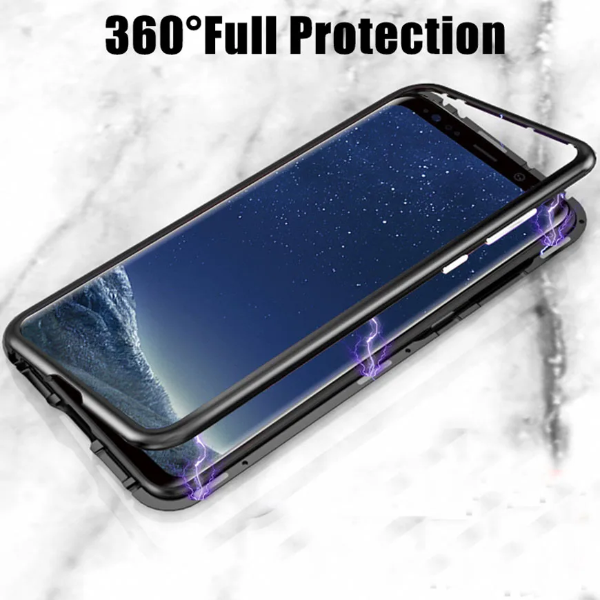 Металлический магнитный абсорбирующий чехол для iPhone XS MAX X XR 8 7 Plus 6 6s