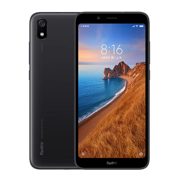 Black Мобильный телефон Xiaomi Redmi 7A 7 A с глобальной версией, 2 Гб ОЗУ, 16 Гб ПЗУ, Восьмиядерный процессор 5,4" Snapdargon 439, аккумулятор 4000 мАч, камера 12 МП - Цвет: Black
