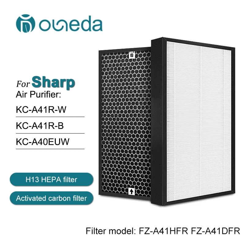 

Air Purifier Hepa Actived Carbon Filter FZ-A41HFR FZ-A41DFR for Sharp KC-A41R-W KC-A41R-B Air Purifier Parts Filters Replacement