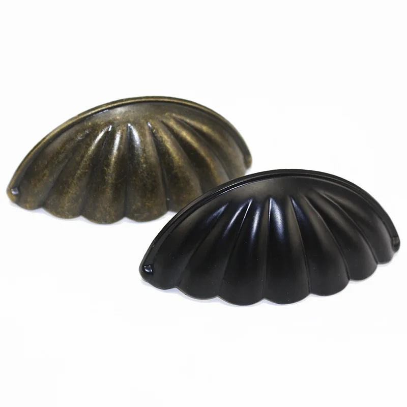 

Door Cabinet Desk Drawer Furniture Pull HandleAntique Brass Shell Knob Cupboard cabinet pulls drawer pulls