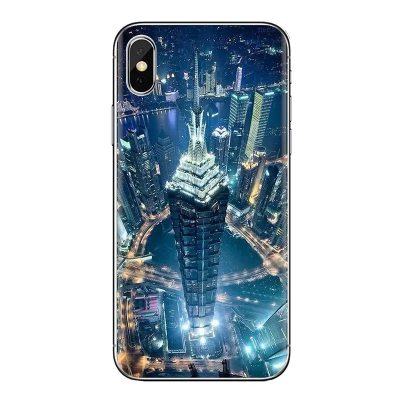 For Samsung Galaxy S3 S4 S5 Mini S6 S7 Edge S8 S9 S10 Plus Note 3 4 5 8 9 Burj Khalifa Tower building Dubai Transparent TPU Case |