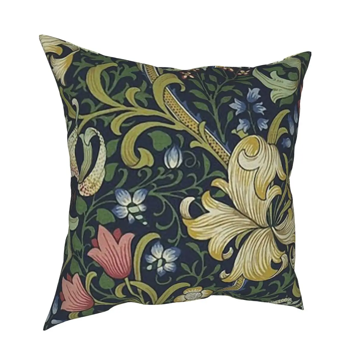 

Винтажный чехол для подушки с изображением Вильяма Морриса золотых лилий, 40x40 см
