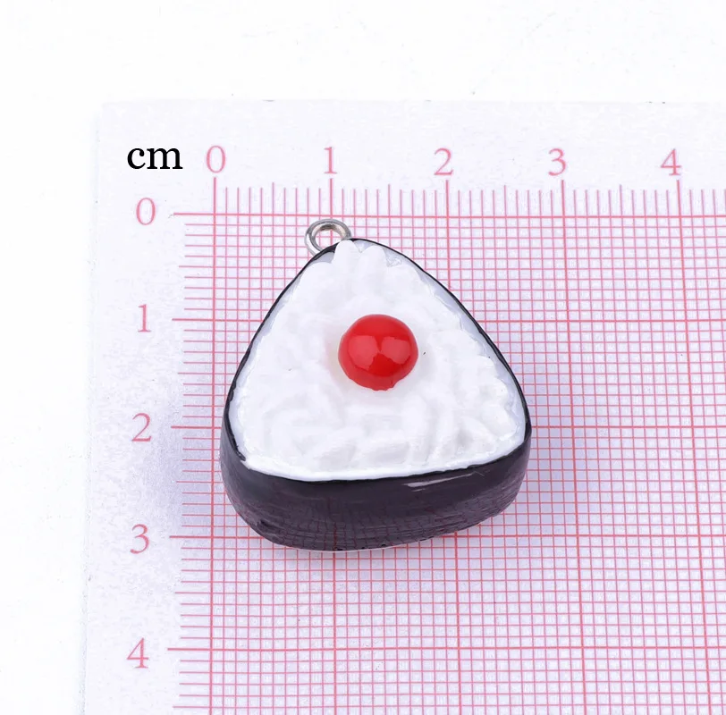 5 шт. японские суши рисовый шар Смола амулеты брелок Diy аксессуар для рукоделия имитация питания ожерелье декоративный брелок ювелирные изделия F796